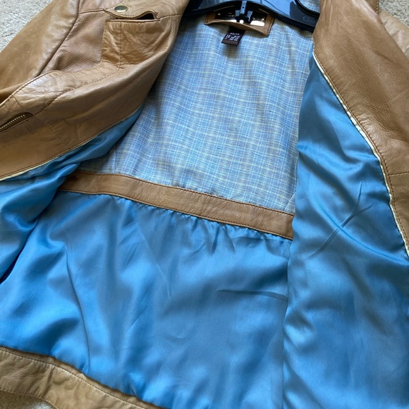 DANIER:  Genuine Leather Jacket - tan - Picture 8 of 14